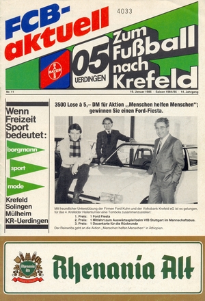 19  1985.  4.Krefelder Hallenfussball-turnier