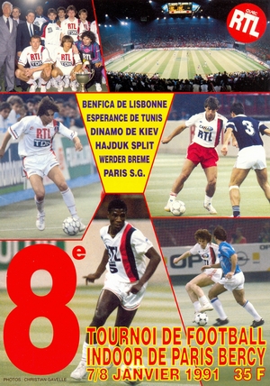 7-8  1991.     - "8 tornoi de football indoor de Paris-Bercy". 