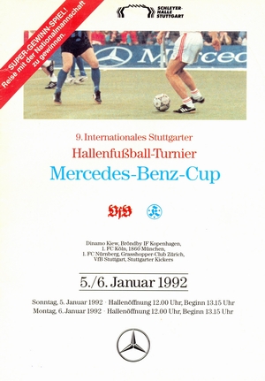 5-6 января 1992г. Международный турнир по мини-футболу "9.Internationales HT Mercedes-Benz Cup".