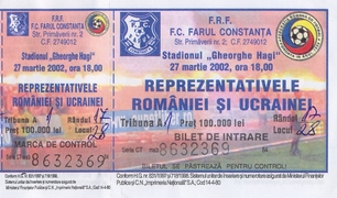 Ticket: 27/03/2002 Romania vs. Ukraine